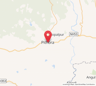 Map of Pithora, Chhattisgarh
