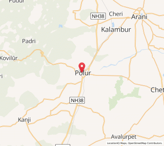 Map of Polur, Tamil Nadu