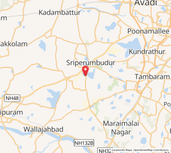 Map of Pondur, Tamil Nadu