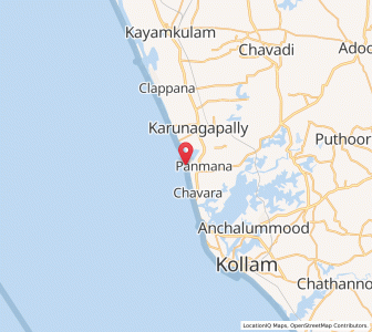 Map of Ponmana, Kerala