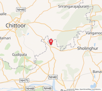 Map of Ponnai, Tamil Nadu