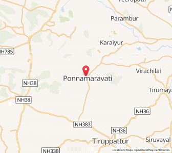 Map of Ponnamaravati, Tamil Nadu