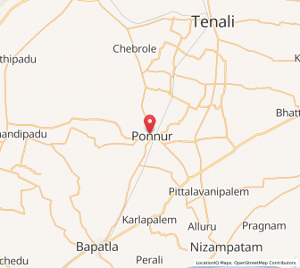 Map of Ponnur, Andhra Pradesh