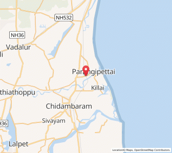 Map of Porto Novo, Tamil Nadu