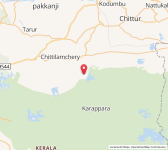 Map of Pottundi, Kerala