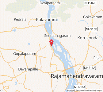 Map of Prakkilanka, Andhra Pradesh