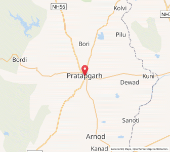 Map of Pratapgarh, Rajasthan