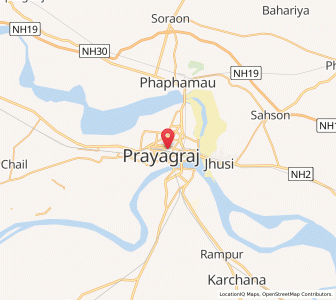 Map of Allāhābād, Uttar Pradesh