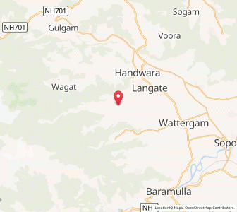 Map of Prongru, Kashmir