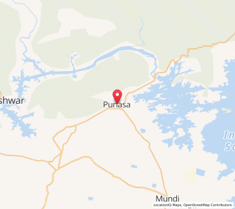Map of Punasa, Madhya Pradesh