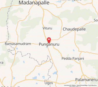 Map of Punganuru, Andhra Pradesh