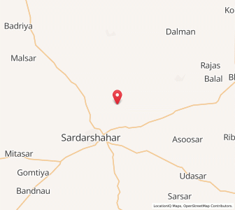 Map of Punsisar, Rajasthan