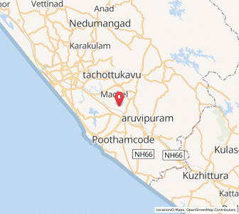 Map of Puntura, Kerala