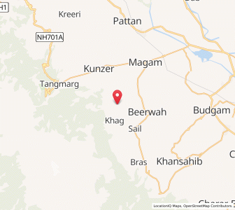 Map of Punzayar, Kashmir