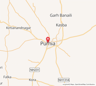 Map of Purnia, Bihar