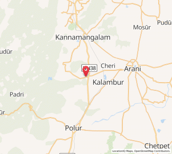 Map of Pushpagiri, Tamil Nadu