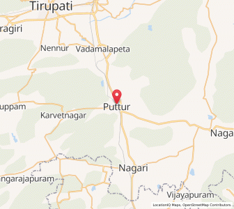 Map of Puttūr, Andhra Pradesh