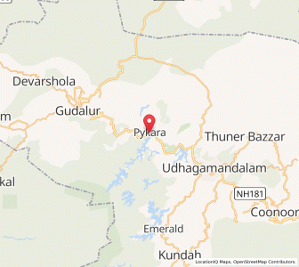 Map of Pykara, Tamil Nadu