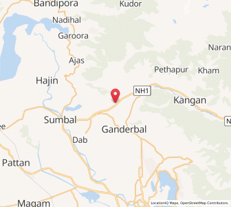 Map of Qasba Lar, Kashmir