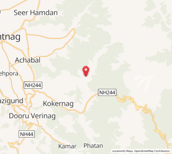 Map of Qasba Naubug, Kashmir