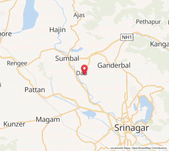 Map of Rabitar, Kashmir