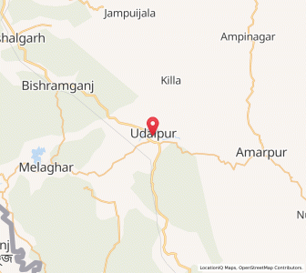 Map of Radhakishorepur, Tripura