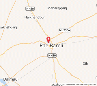 Map of Raebareli, Uttar Pradesh