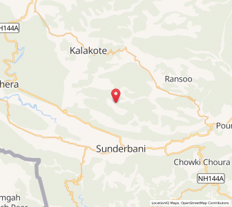 Map of Rah, Kashmir