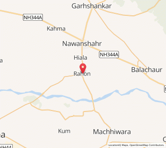 Map of Rahon, Punjab