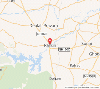 Map of Rahuri, Maharashtra