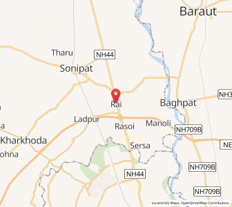 Map of Rai, Haryana