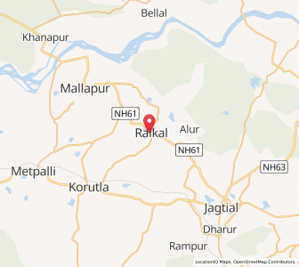 Map of Raikal, Andhra Pradesh