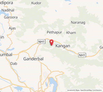 Map of Rair Baihk, Kashmir
