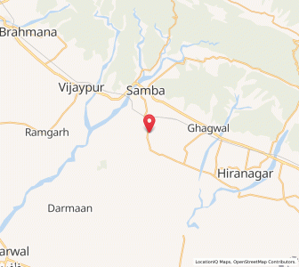Map of Raiyan, Kashmir
