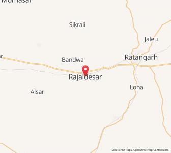 Map of Rajaldesar, Rajasthan