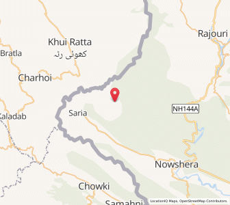 Map of Rajao, Kashmir