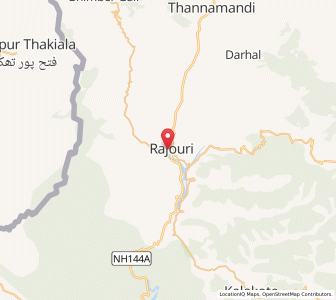 Map of Rajauri, Kashmir