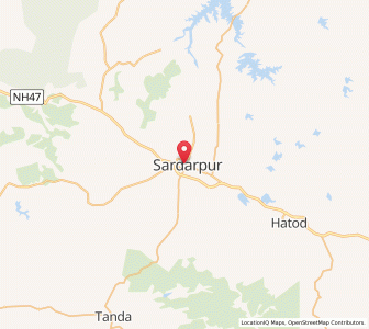Map of Rājgarh, Madhya Pradesh