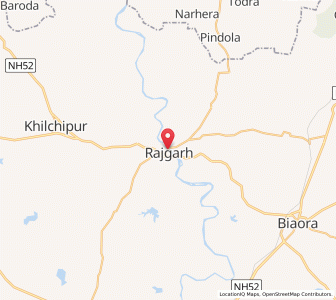Map of Rājgarh, Madhya Pradesh