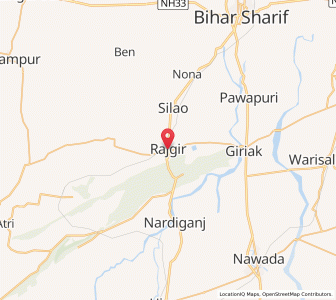 Map of Rajgir, Bihar