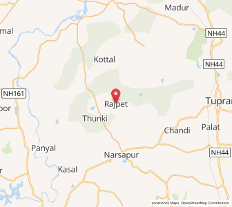 Map of Rajpet, Andhra Pradesh