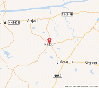Map of Rajpur, Madhya Pradesh