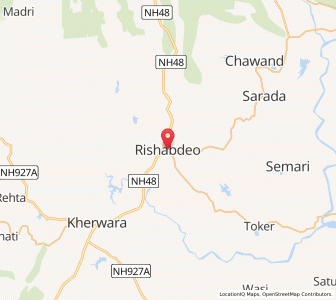 Map of Rakhabh Dev, Rajasthan