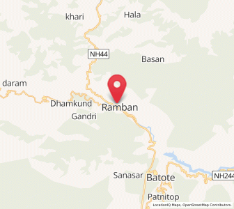 Map of Ramban, Kashmir