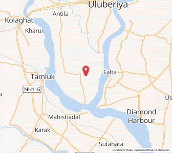 Map of Rameswarpur, West Bengal