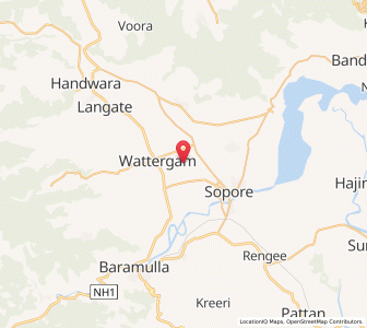 Map of Ramhom, Kashmir