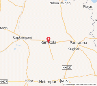 Map of Ramkola, Uttar Pradesh