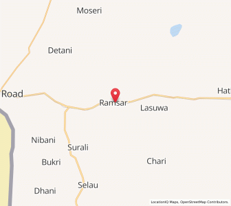 Map of Ramsar, Rajasthan