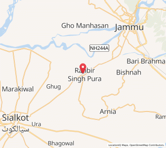 Map of Ranbirsinghpura, Kashmir