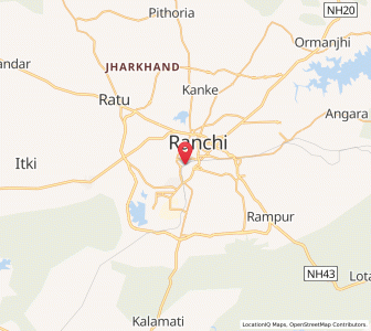 Map of Ranchi, Jharkhand